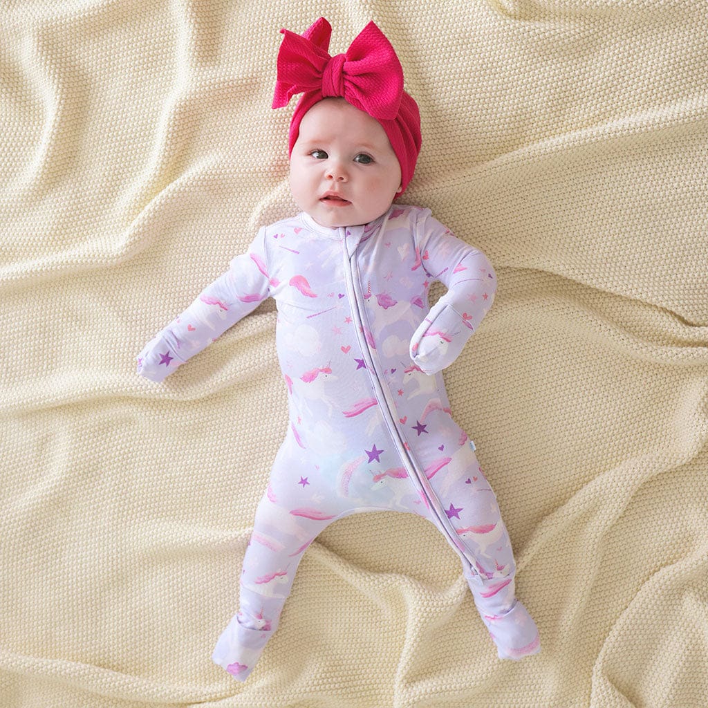 Bamboo Convertible Footie Romper - Thea (Unicorns) - Image 3