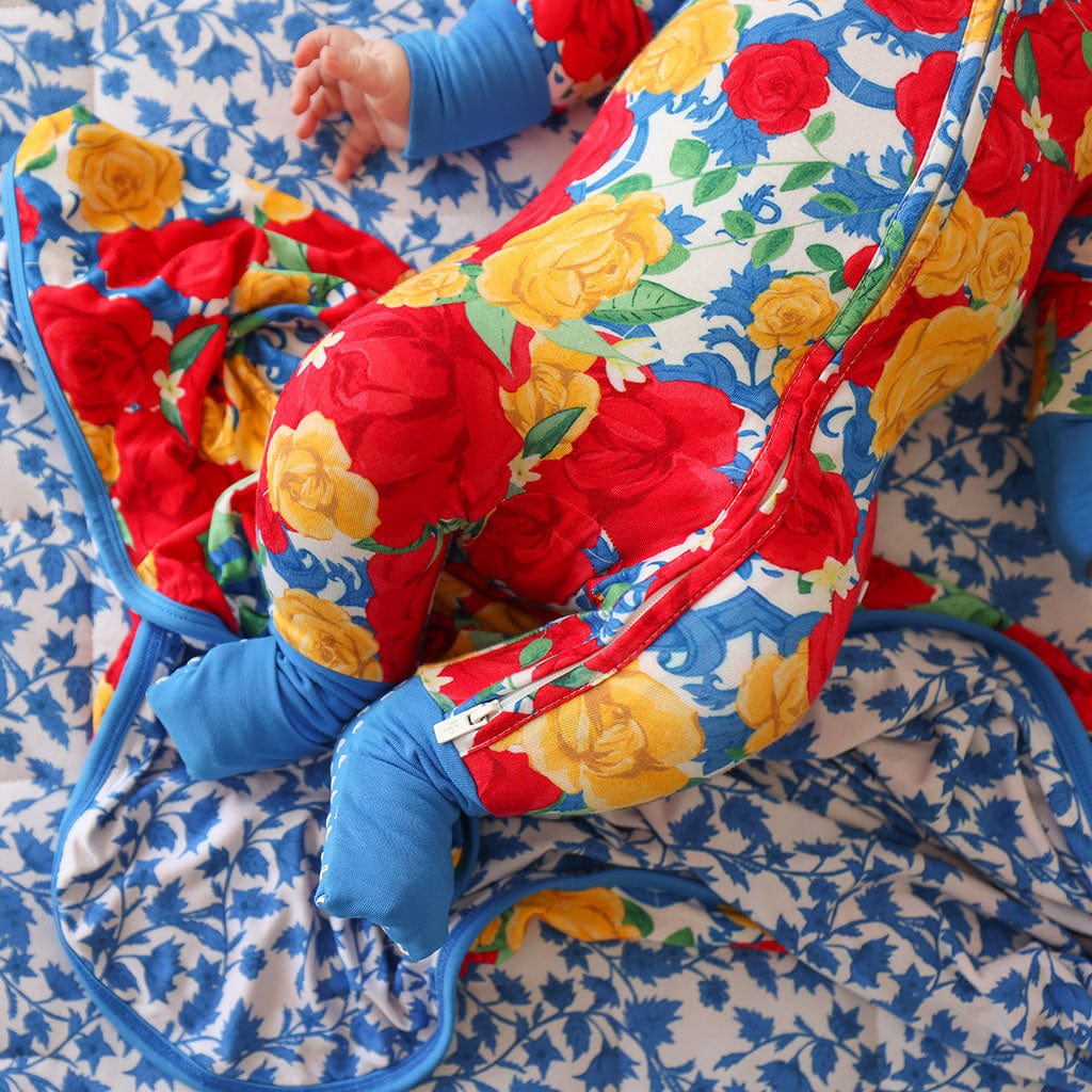 Bamboo Convertible Footie Romper - Valentina (Floral) - Image 2