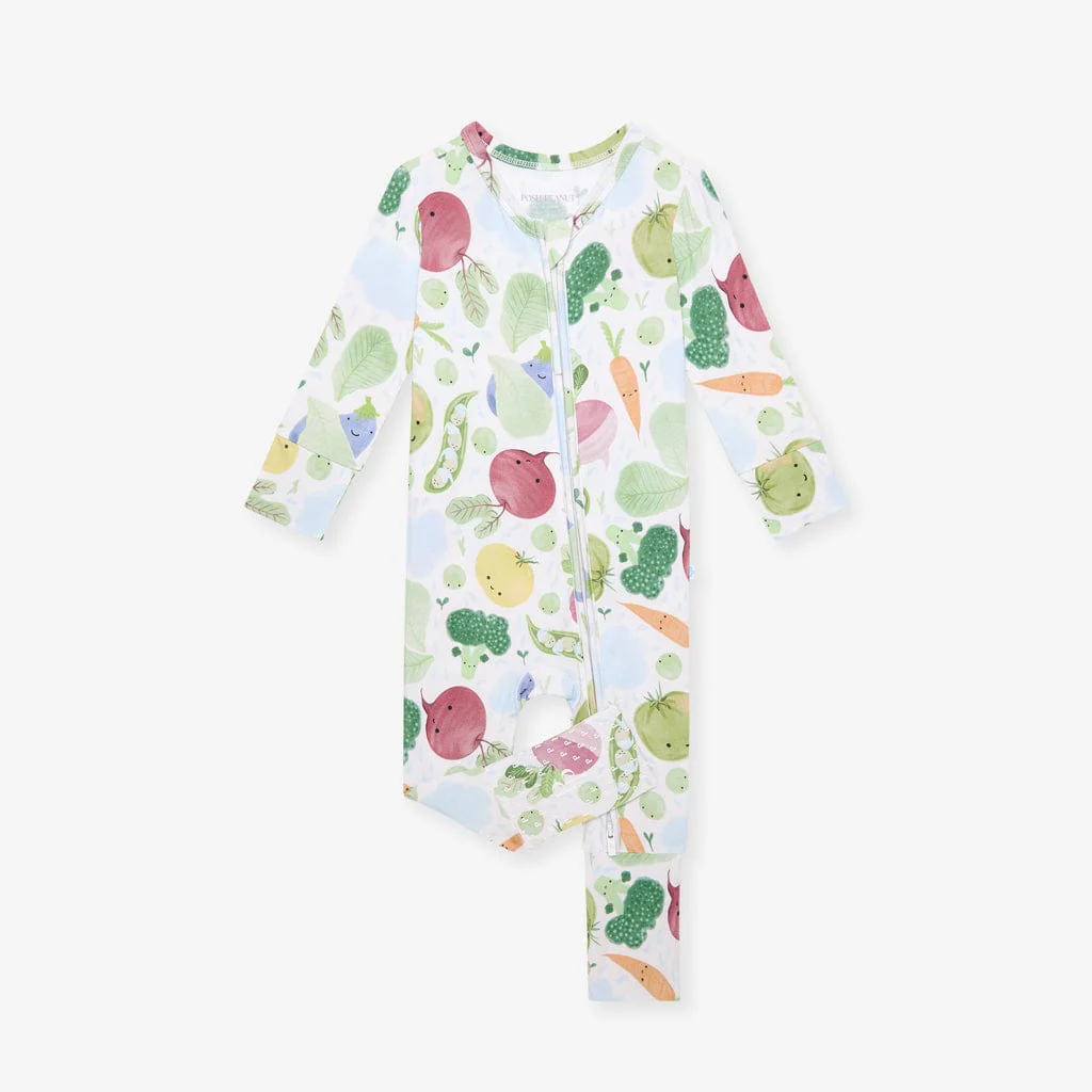 Bamboo Convertible Footie Romper - Vernon (Veggies) - Image 5