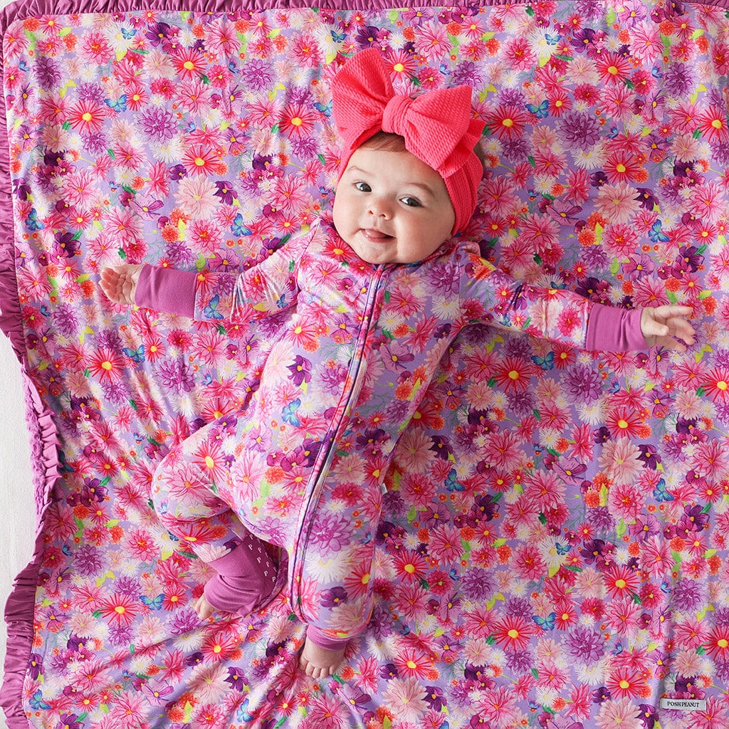 Bamboo Convertible Footie Romper - Zinnia (Floral) - Image 4