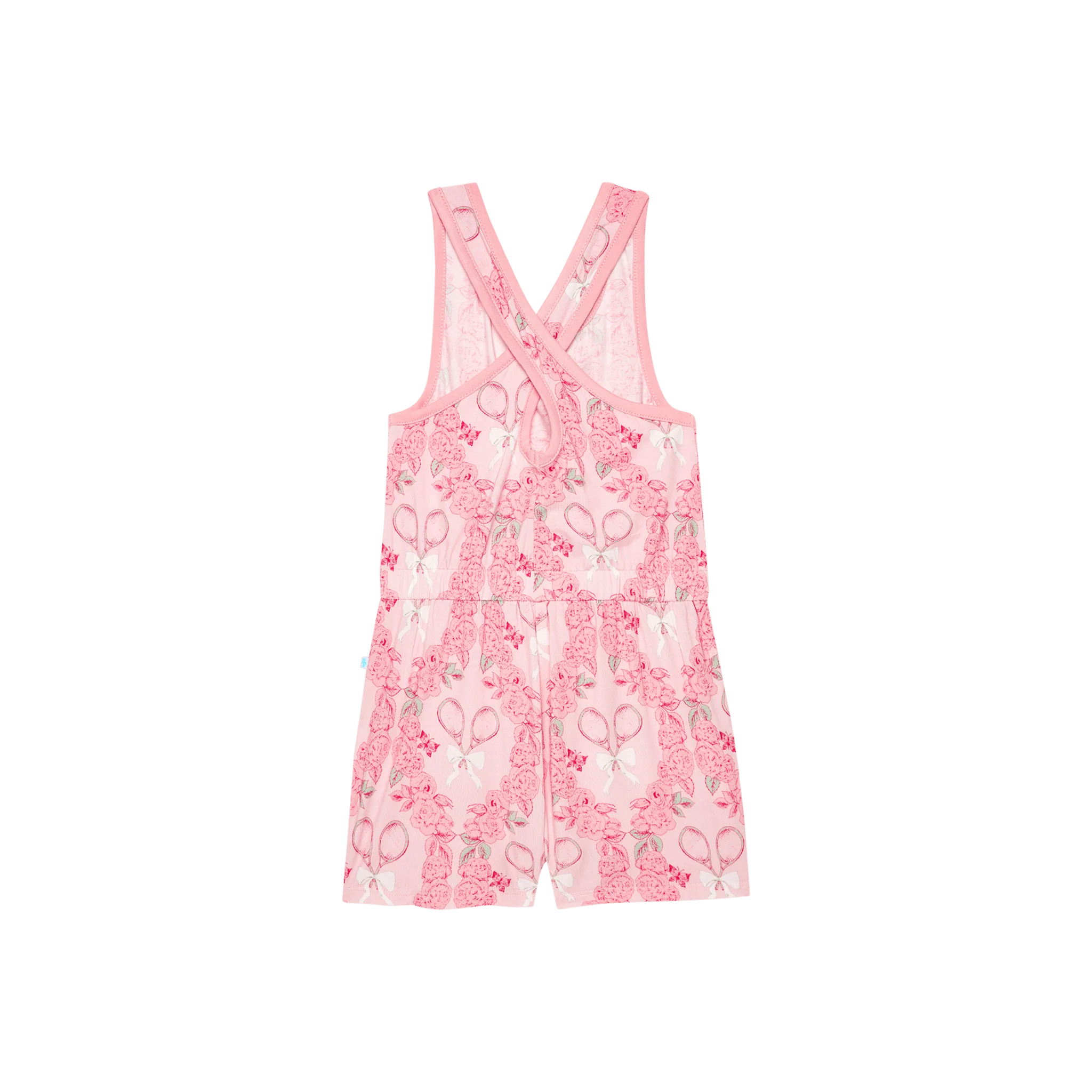 Bamboo Criss-Cross Back Romper - Mirra (Tennis) - Image 2
