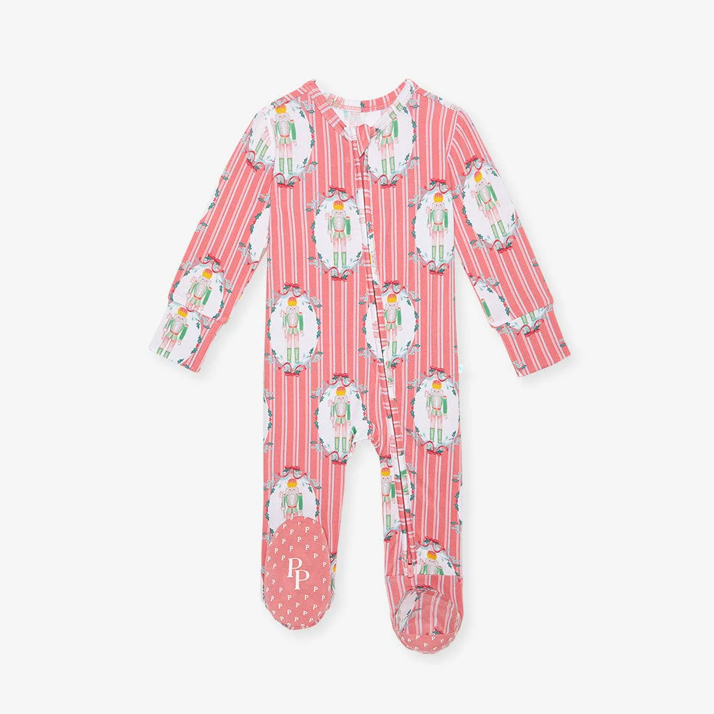 Bamboo Footie with 2-Way Zipper - Sable (Nutcracker) - Image 6