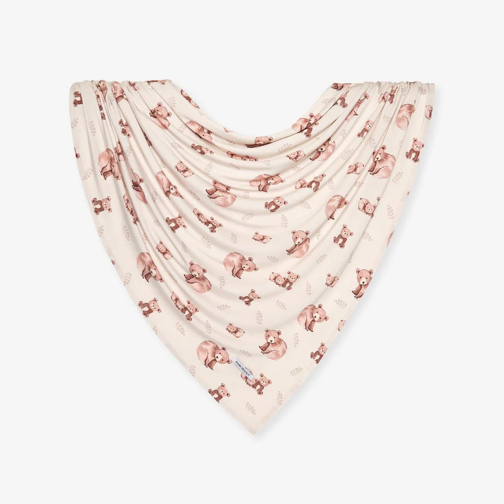 Bamboo Infant Swaddle and Beanie Set - Bernard (Bear) - Image 4