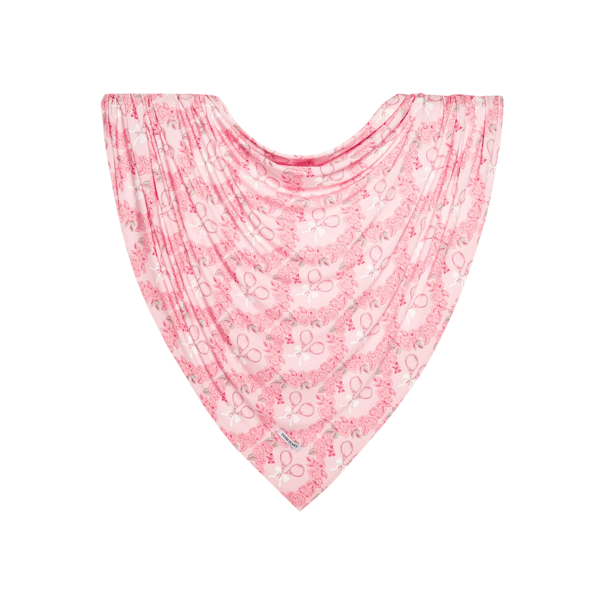 Bamboo Infant Swaddle and Headwrap Set - Mirra (Tennis) - Image 4