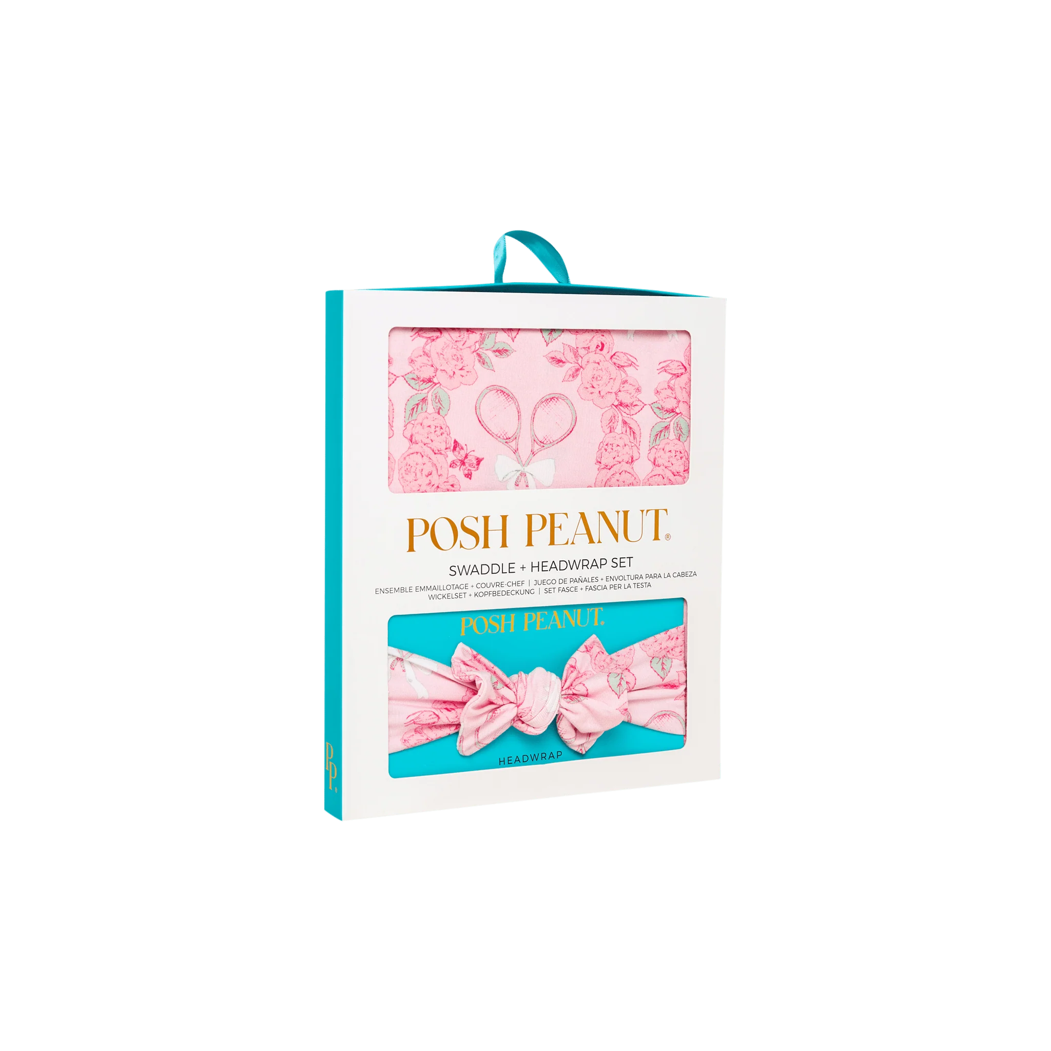 Bamboo Infant Swaddle and Headwrap Set - Mirra (Tennis) - Image 6
