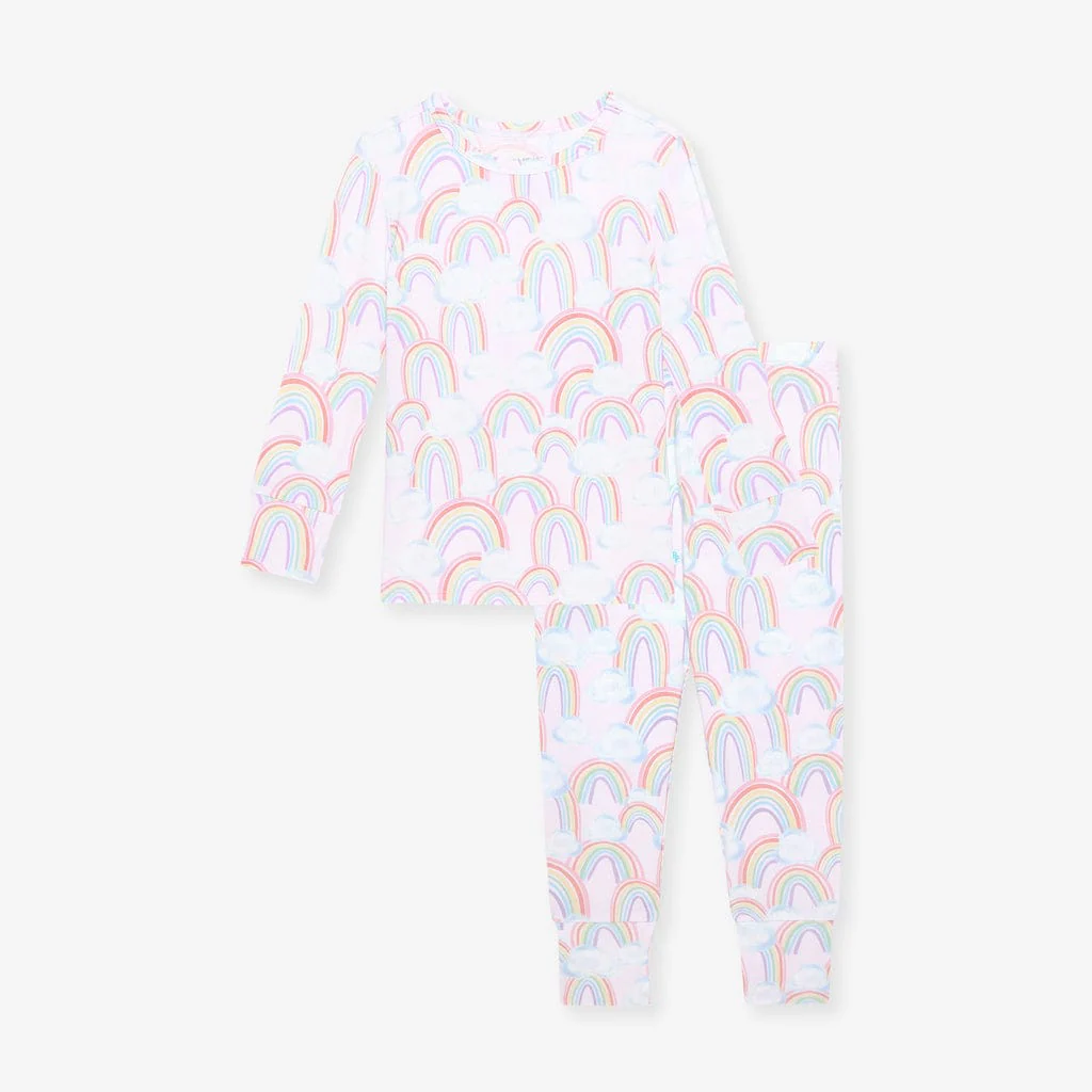 Bamboo Long Sleeve Pajama Set - April (Rainbows) - Image 6