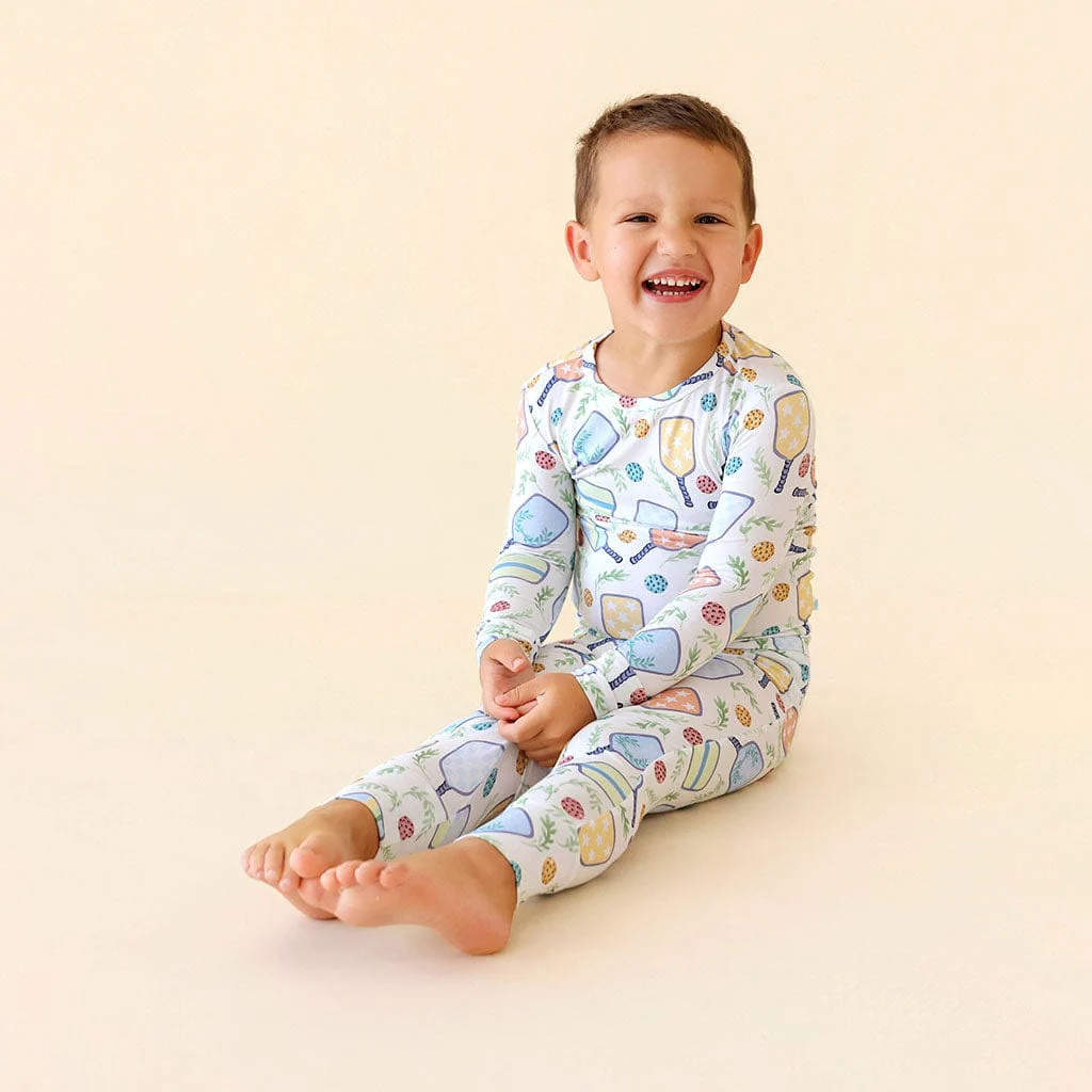 Bamboo Long Sleeve Pajama Set - Billie (Pickleball) - Image 3