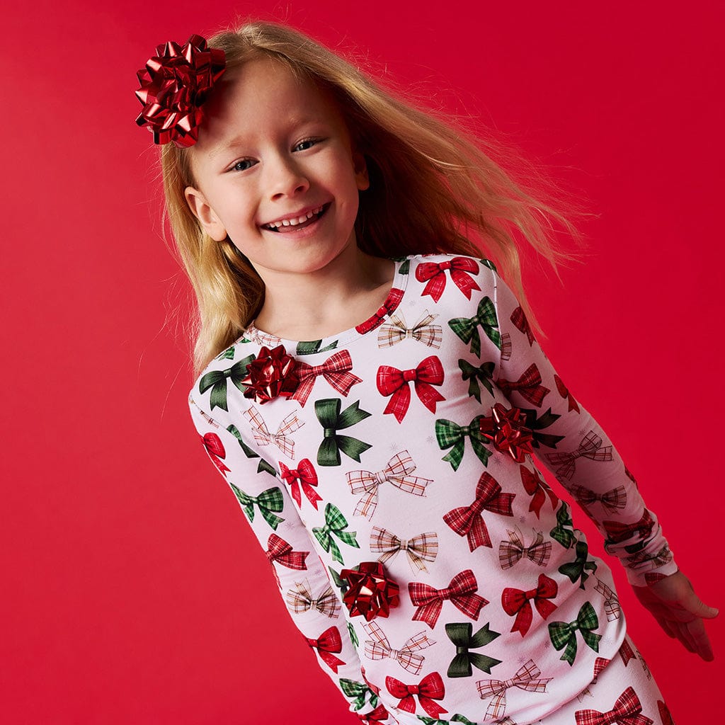 Bamboo Long Sleeve Pajama Set - Christabel (Bows) - Image 2