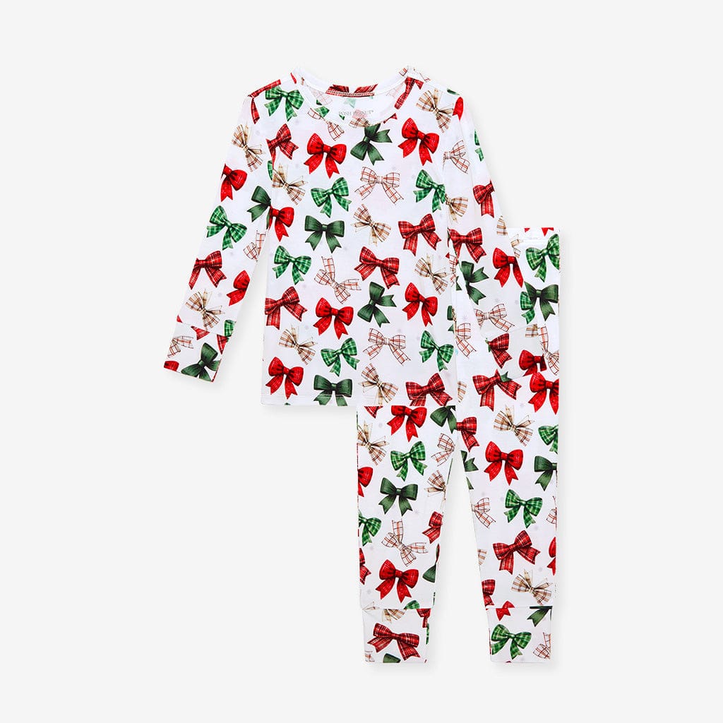 Bamboo Long Sleeve Pajama Set - Christabel (Bows) - Image 3