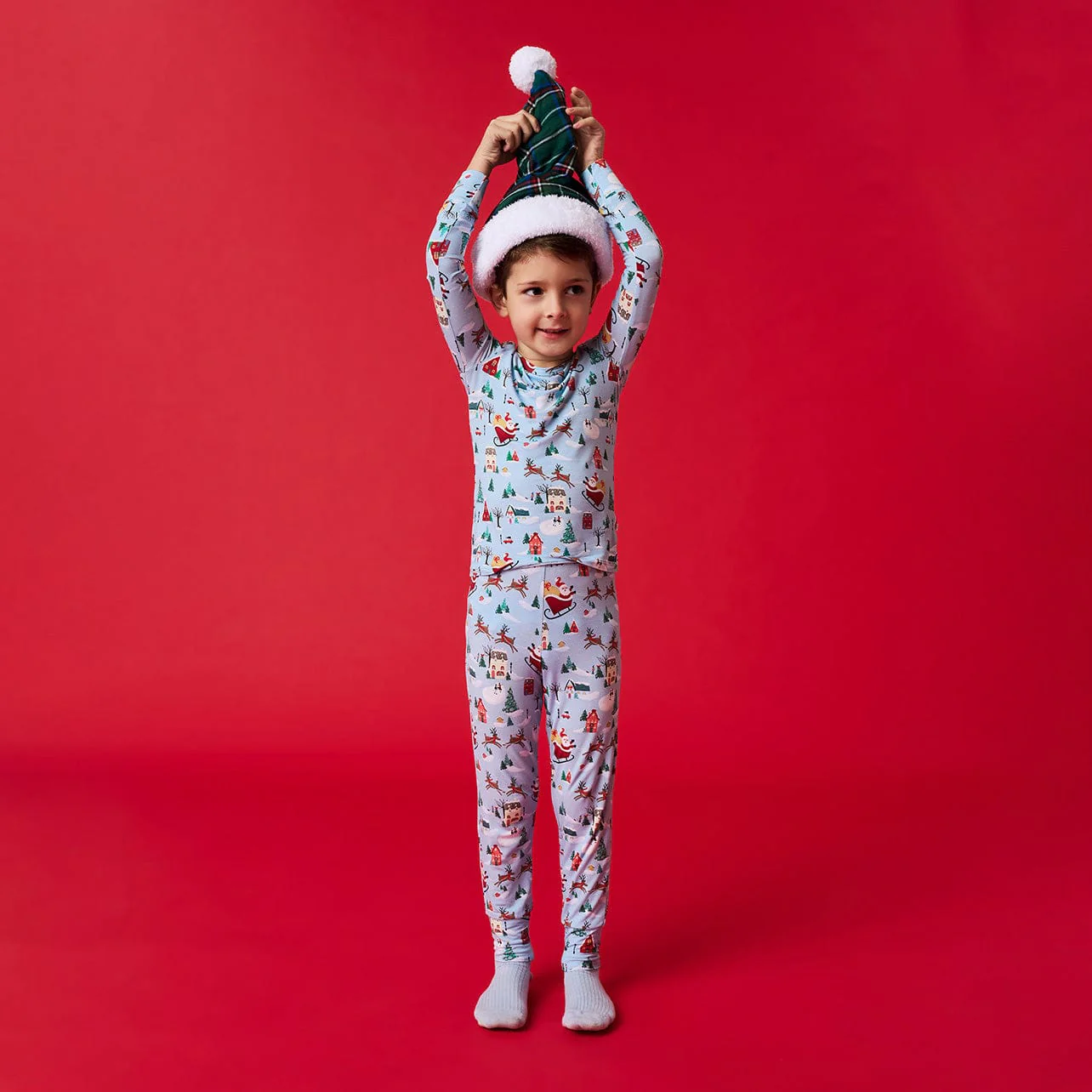 Bamboo Long Sleeve Pajama Set - Christmasville - Image 3