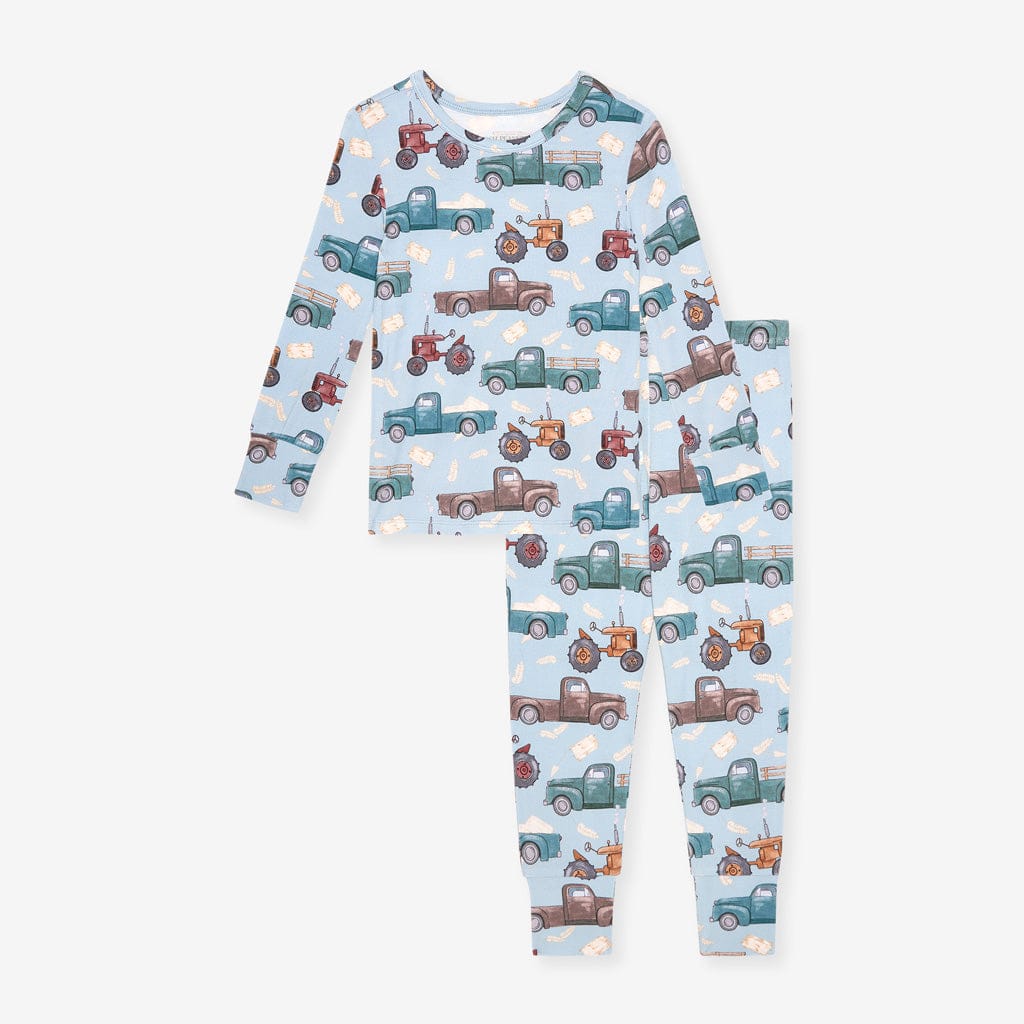 Bamboo Long Sleeve Pajama Set - Corbin (Farm Vehicles) - Image 3