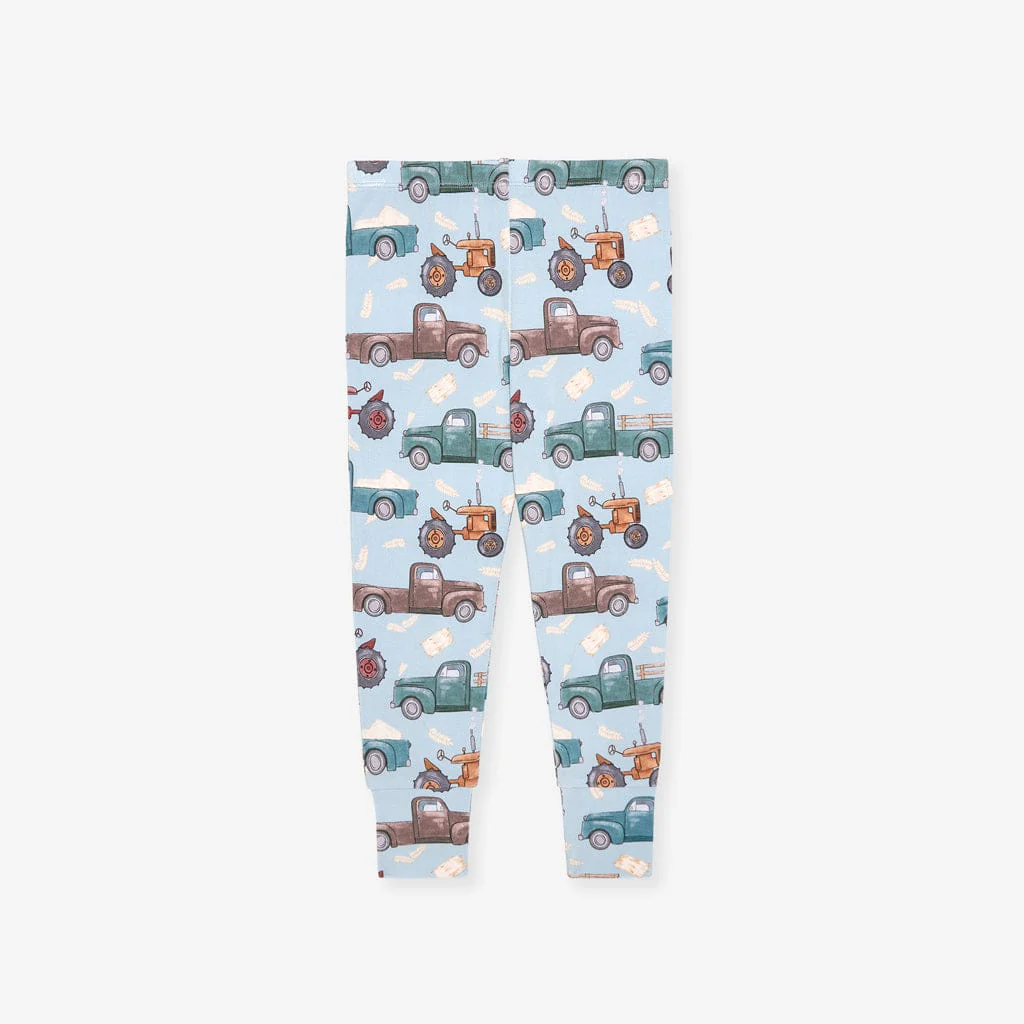 Bamboo Long Sleeve Pajama Set - Corbin (Farm Vehicles) - Image 4