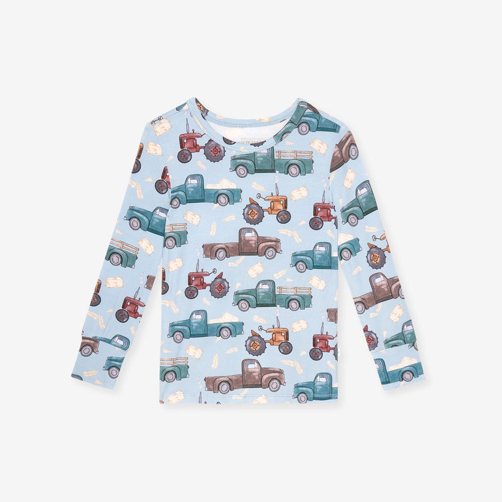 Bamboo Long Sleeve Pajama Set - Corbin (Farm Vehicles) - Image 5