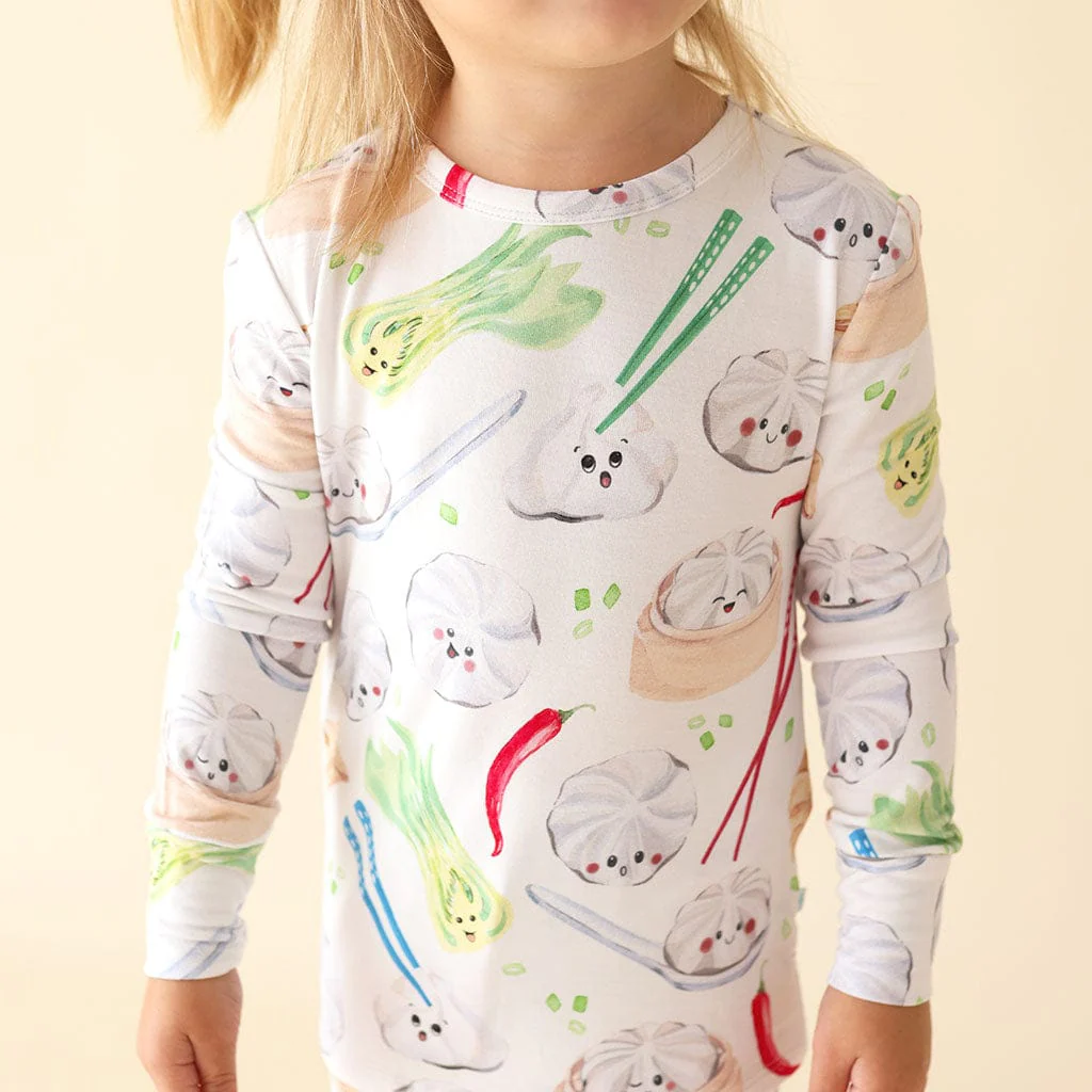 Bamboo Long Sleeve Pajama Set - Dumplings - Image 2
