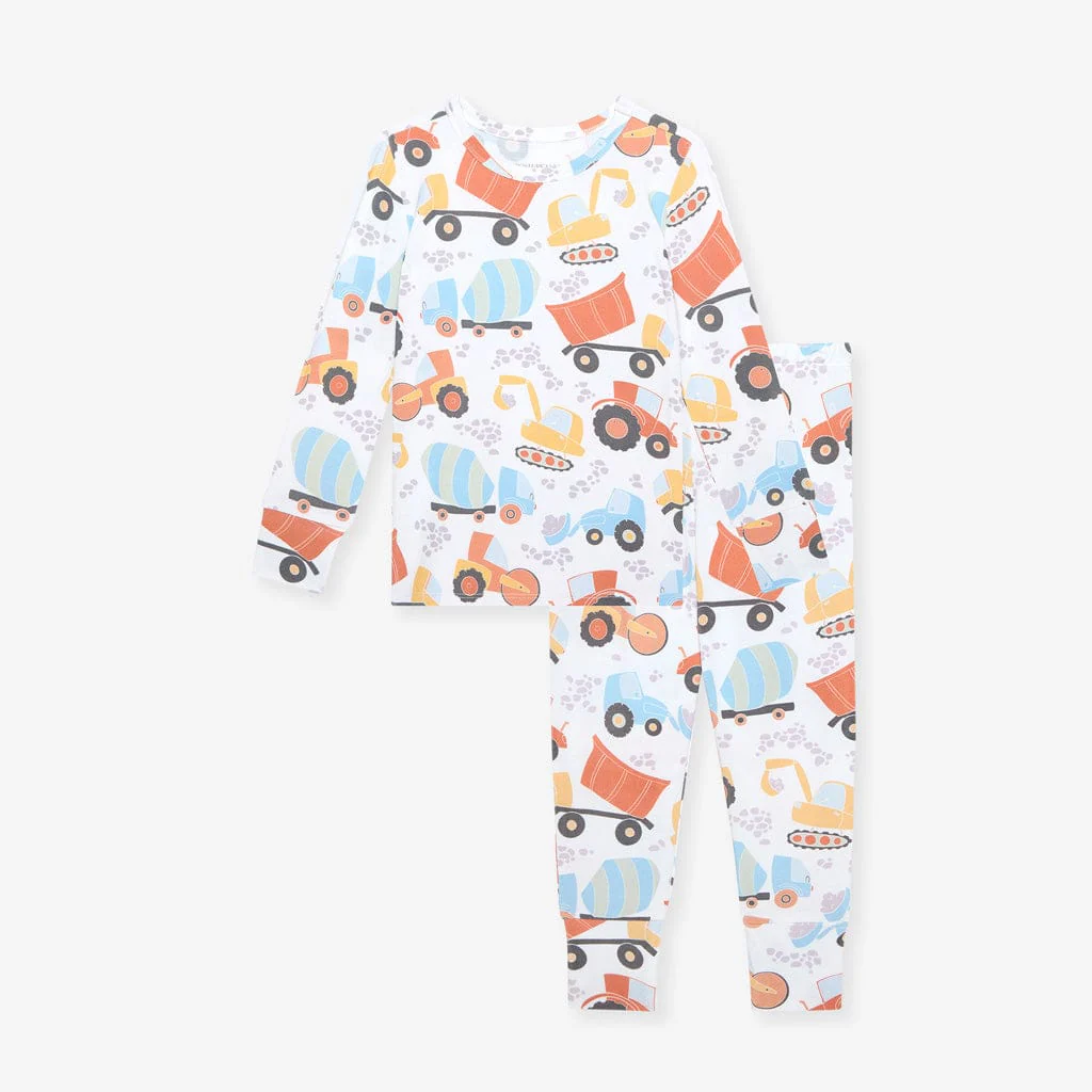 Bamboo Long Sleeve Pajama Set - Emmett (Construction Vehicles) - Image 3