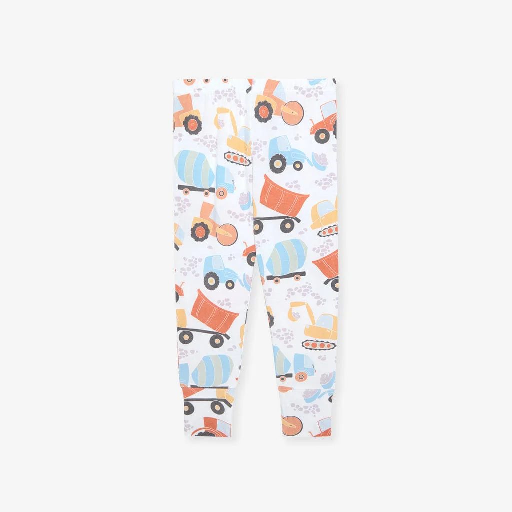 Bamboo Long Sleeve Pajama Set - Emmett (Construction Vehicles) - Image 5