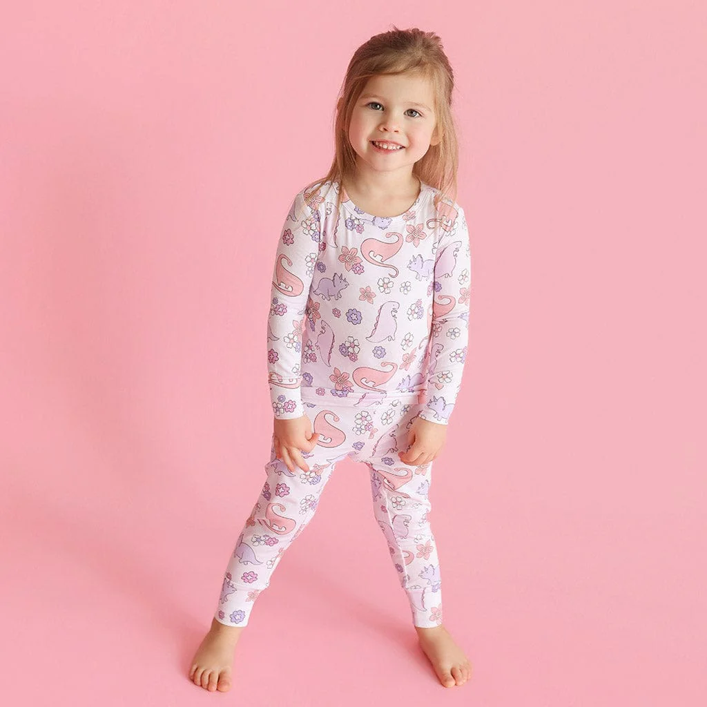 Bamboo Long Sleeve Pajama Set - Erica (Dinosaurs)