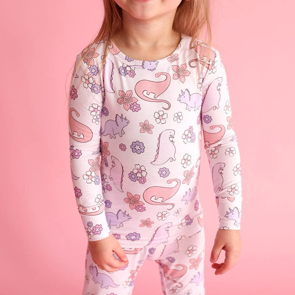Bamboo Long Sleeve Pajama Set - Erica (Dinosaurs) - Image 2