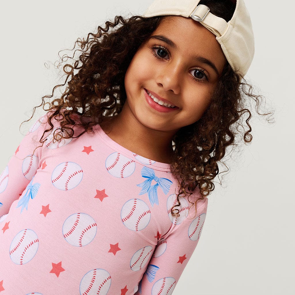Bamboo Long Sleeve Pajama Set - Gina (Baseballs) - Image 3