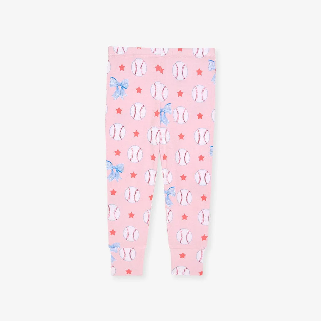 Bamboo Long Sleeve Pajama Set - Gina (Baseballs) - Image 4