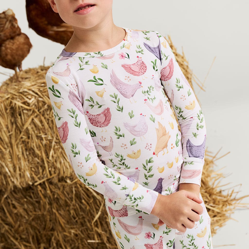 Bamboo Long Sleeve Pajama Set - Jo (Chickens) - Image 2