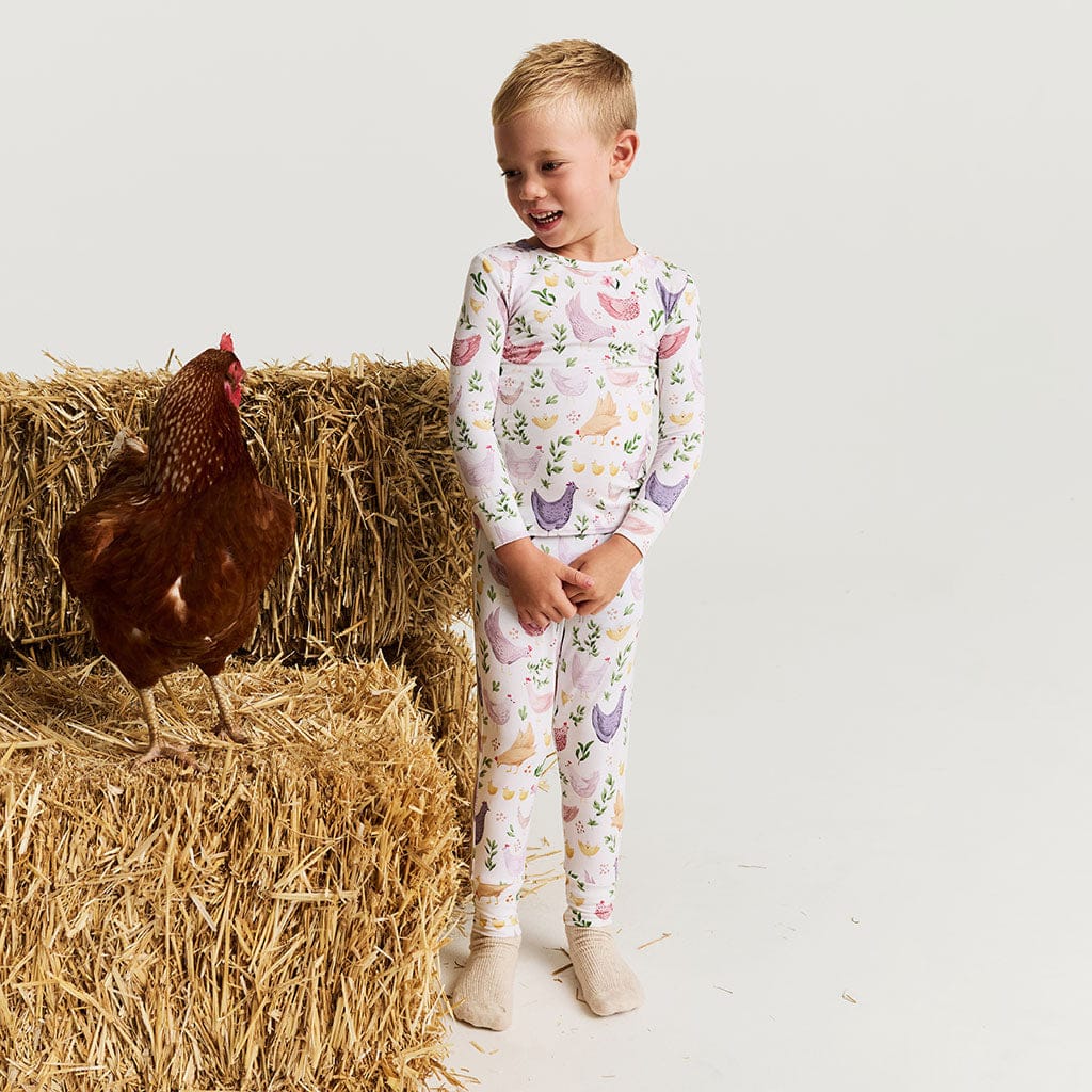 Bamboo Long Sleeve Pajama Set - Jo (Chickens) - Image 4