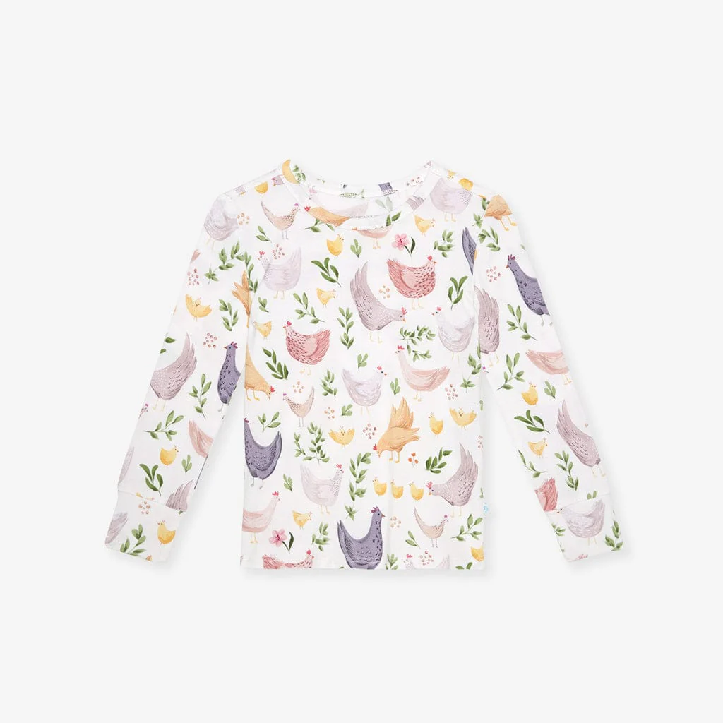 Bamboo Long Sleeve Pajama Set - Jo (Chickens) - Image 6