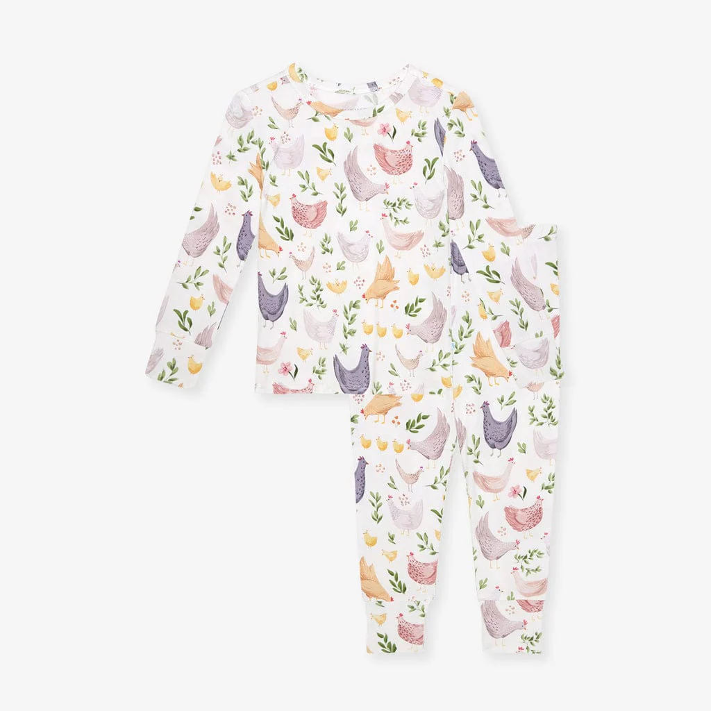 Bamboo Long Sleeve Pajama Set - Jo (Chickens) - Image 7