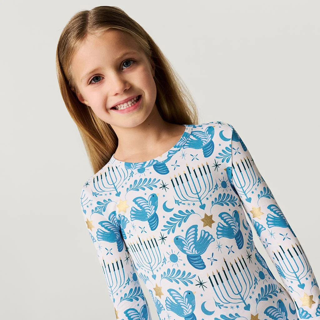 Bamboo Long Sleeve Pajama Set - Lior (Hanukkah) - Image 2