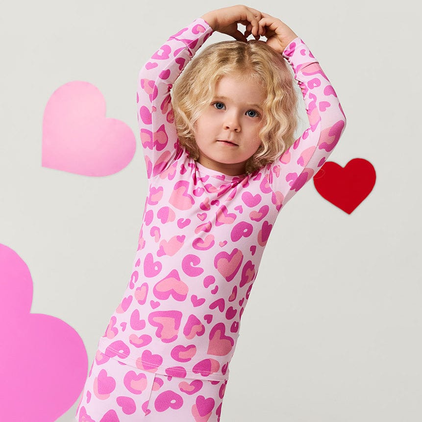 Bamboo Long Sleeve Pajama Set - Love Leopard - Image 2