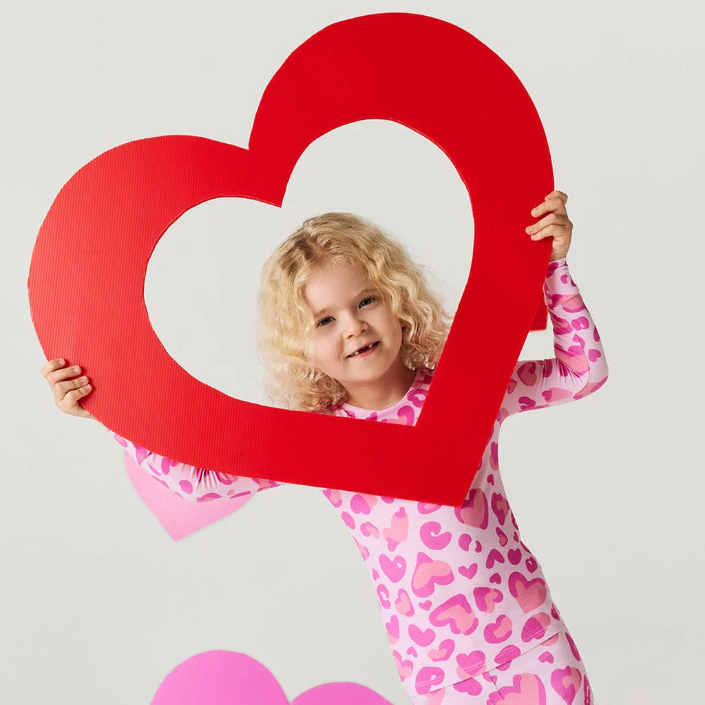 Bamboo Long Sleeve Pajama Set - Love Leopard - Image 3
