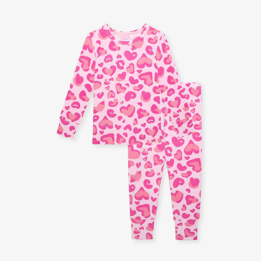 Bamboo Long Sleeve Pajama Set - Love Leopard - Image 5