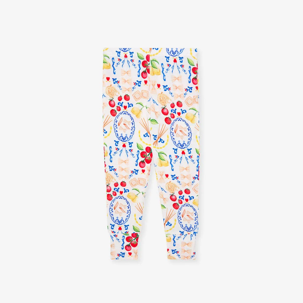 Bamboo Long Sleeve Pajama Set - Mangia (Pasta) - Image 2