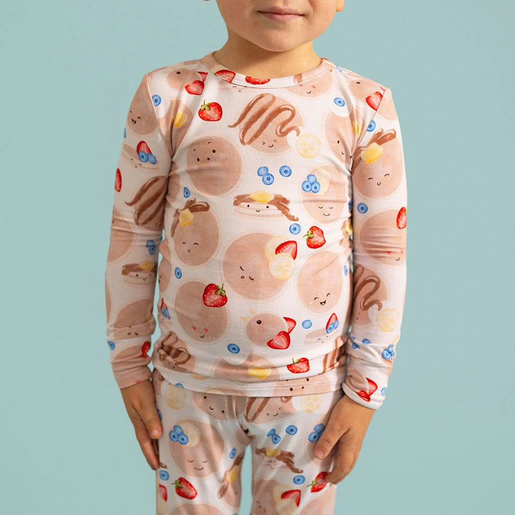 Bamboo Long Sleeve Pajama Set - Pancakes - Image 2
