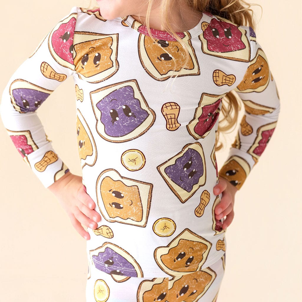 Bamboo Long Sleeve Pajama Set - Peanut Butter Jelly Time - Image 2