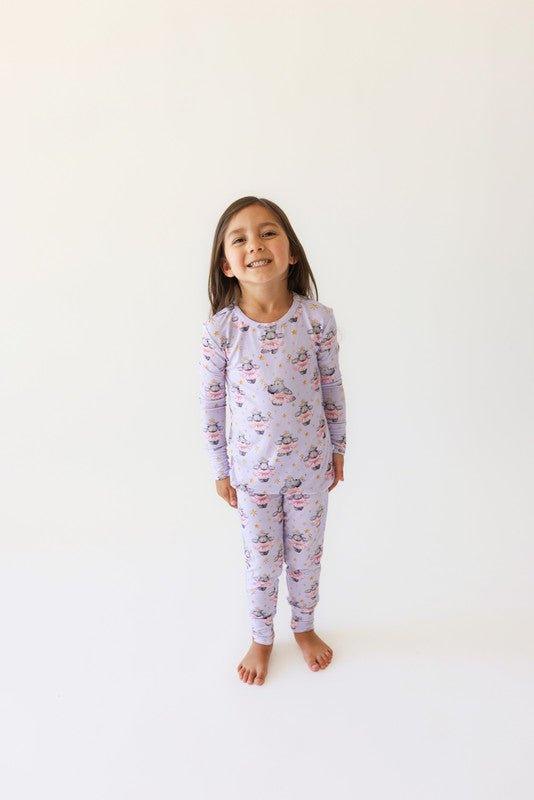 Bamboo Long Sleeve Pajama Set - Philomena (Hippos) - Image 2