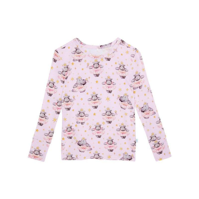 Bamboo Long Sleeve Pajama Set - Philomena (Hippos) - Image 3