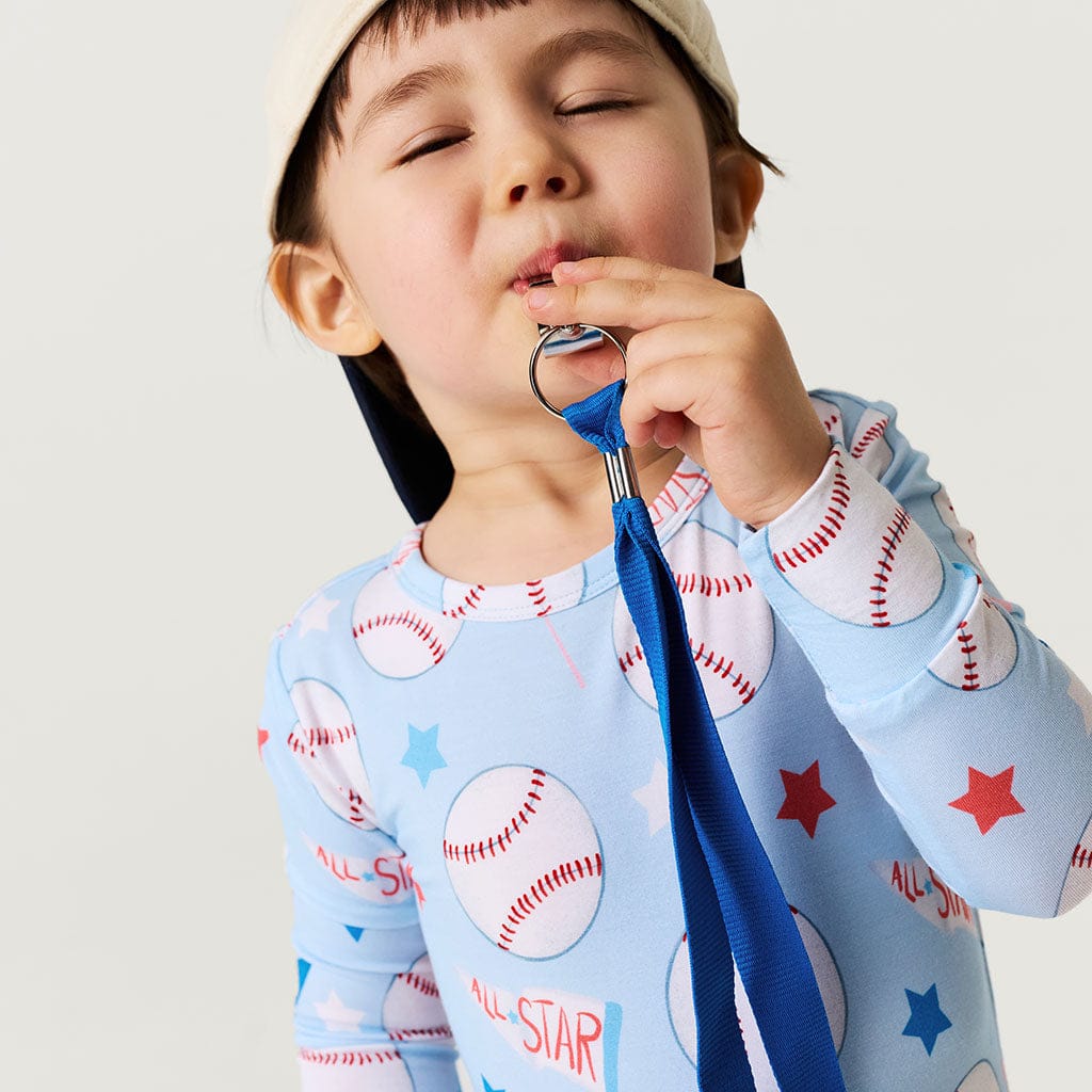 Bamboo Long Sleeve Pajama Set - Play Ball (Baseballs) - Image 3