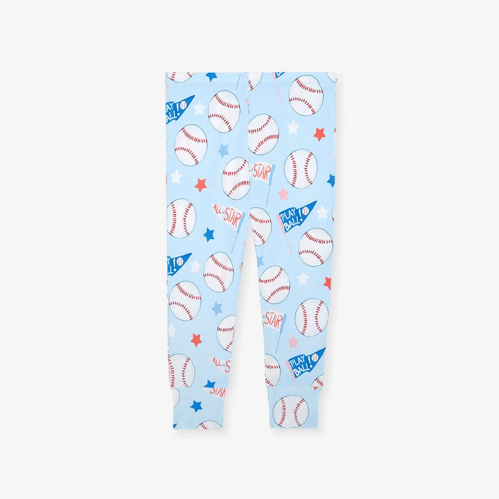 Bamboo Long Sleeve Pajama Set - Play Ball (Baseballs) - Image 4