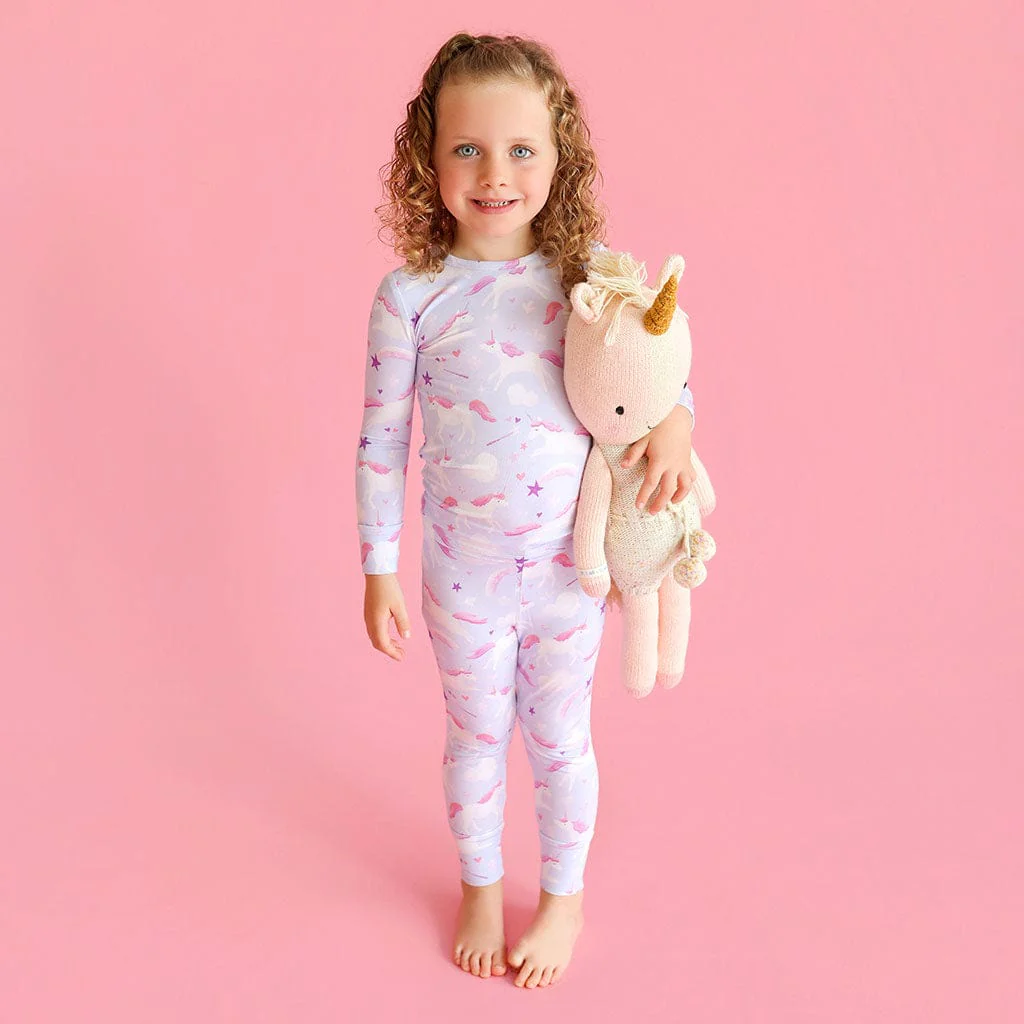 Bamboo Long Sleeve Pajama Set - Thea (Unicorns) - Image 3