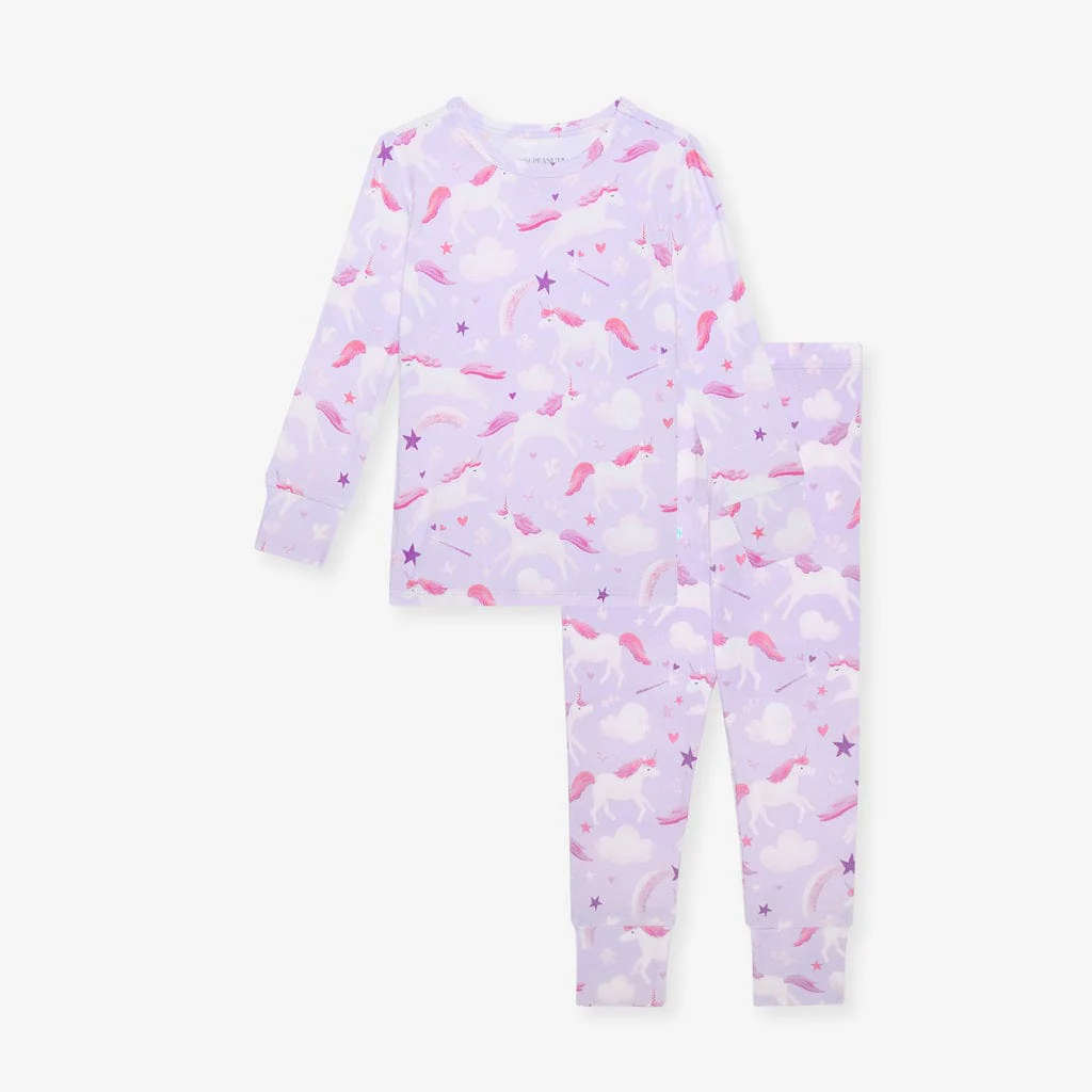 Bamboo Long Sleeve Pajama Set - Thea (Unicorns) - Image 4