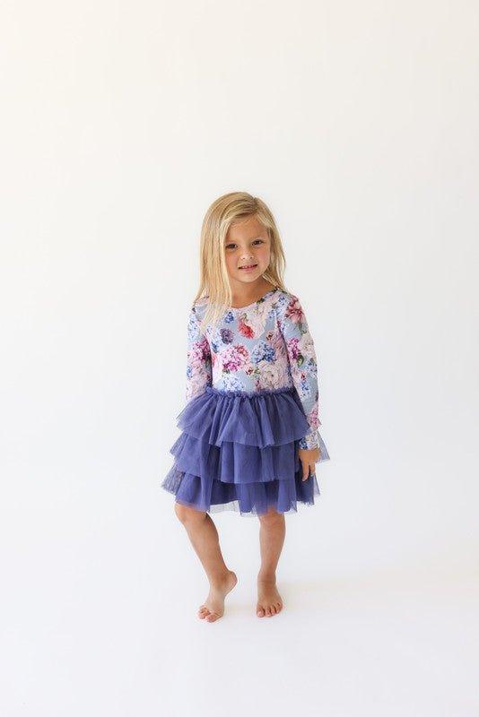Bamboo Long Sleeve Tulle Dress - Annie (Floral) - Image 2