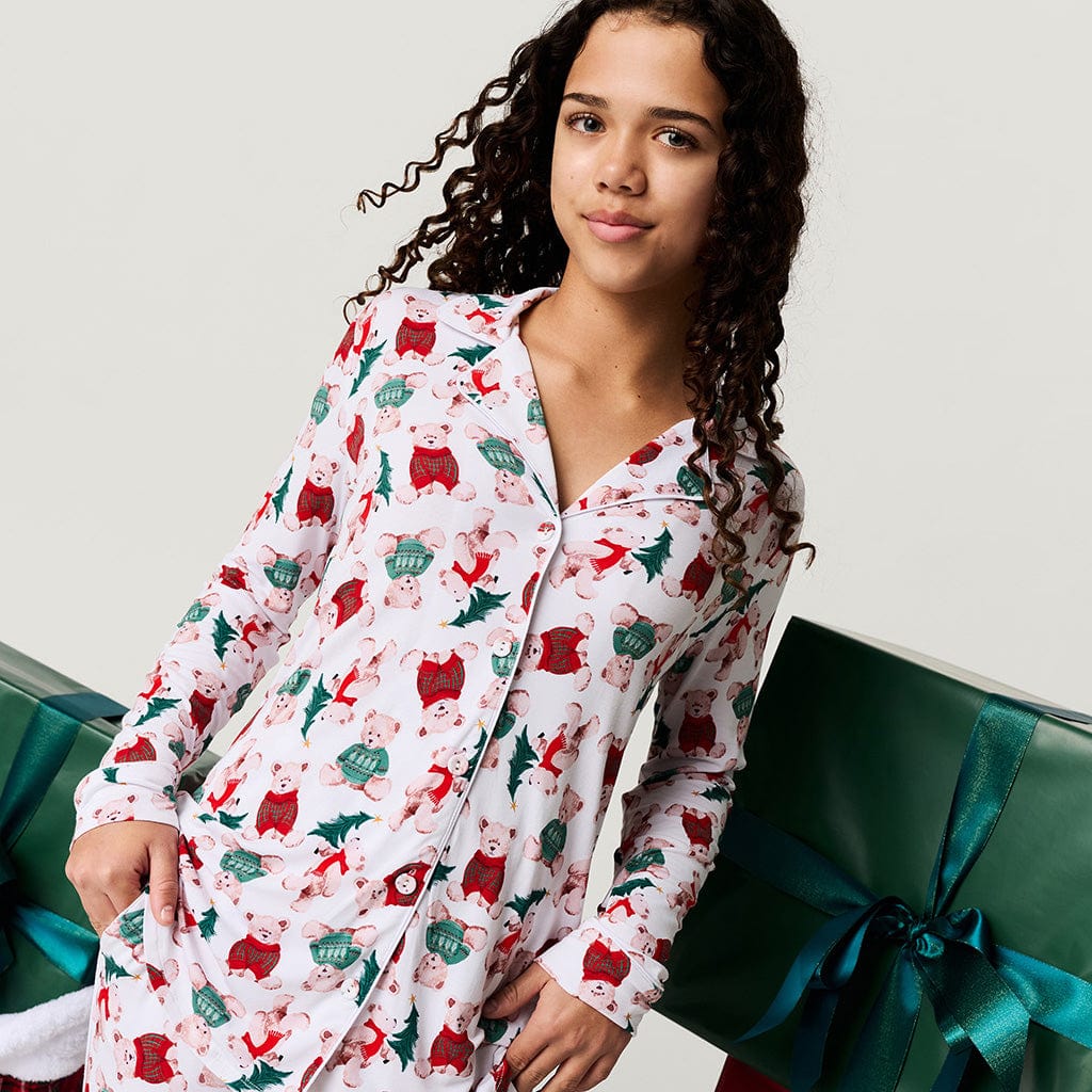 Bamboo Luxe Top & Pajama Pant Set - Lachlan (Teddy Bears) - Image 2
