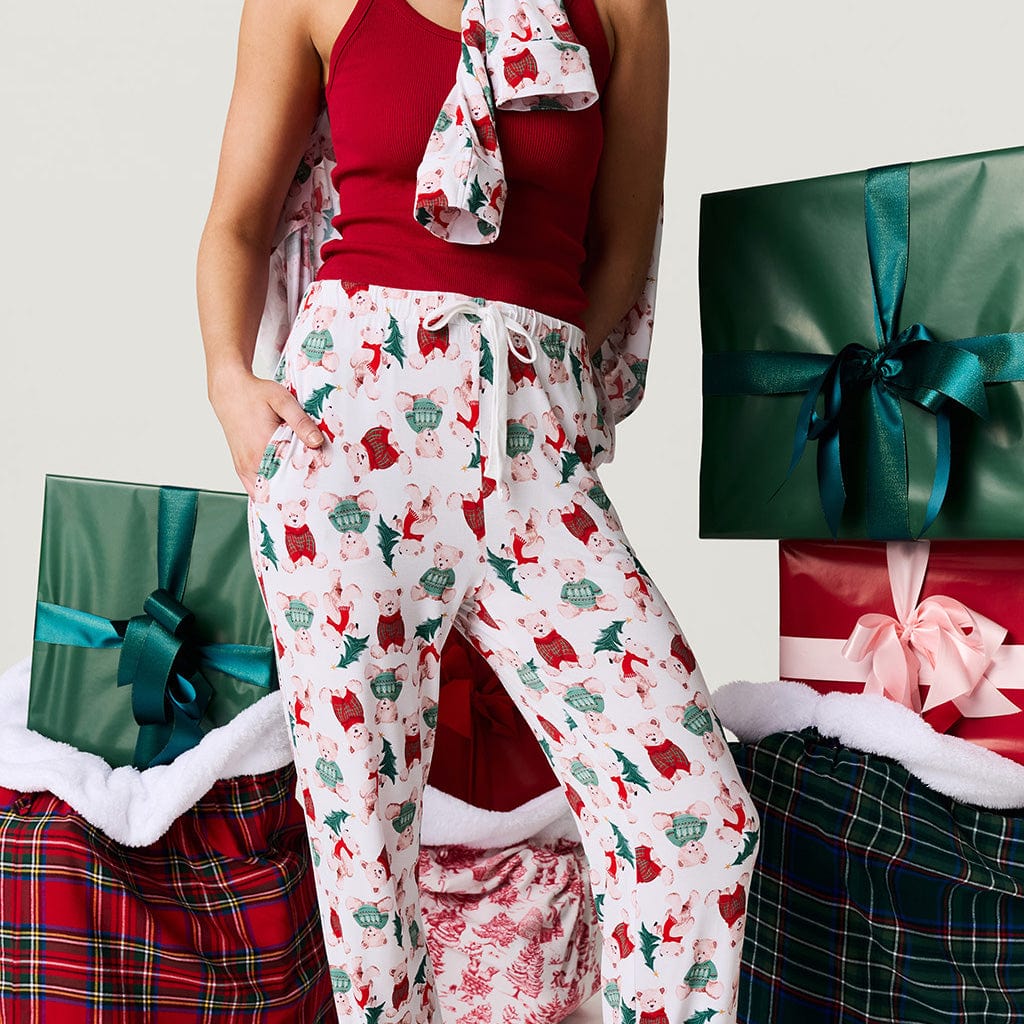 Bamboo Luxe Top & Pajama Pant Set - Lachlan (Teddy Bears) - Image 3