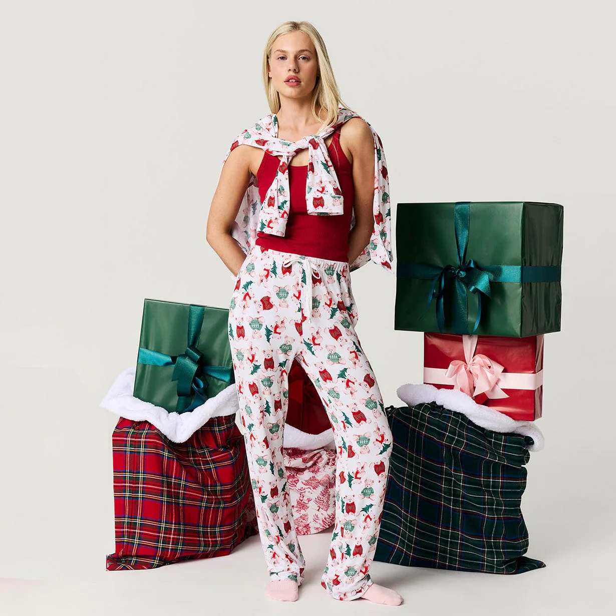 Bamboo Luxe Top & Pajama Pant Set - Lachlan (Teddy Bears) - Image 4