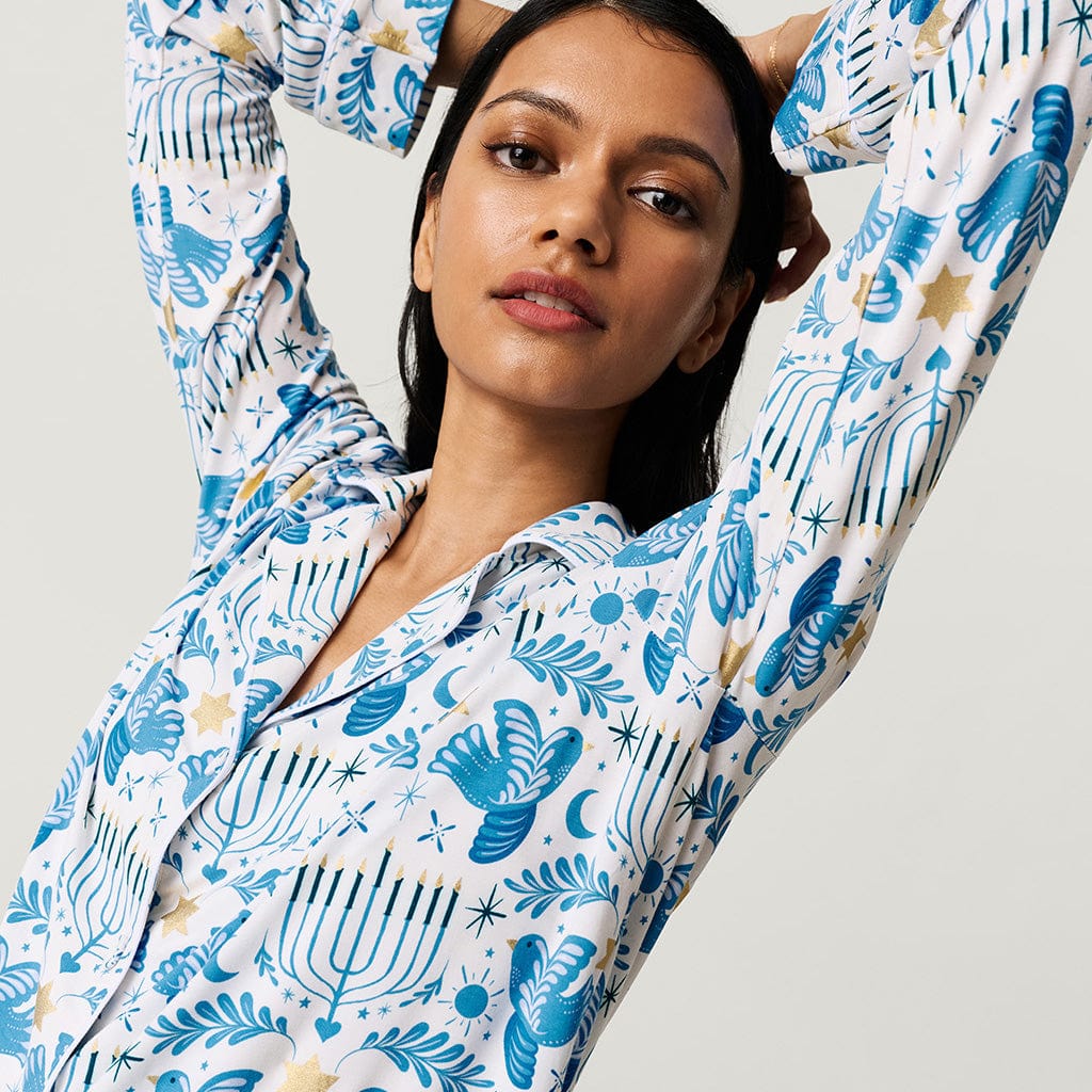 Bamboo Luxe Top & Pajama Pant Set - Lior (Hanukkah) - Image 3