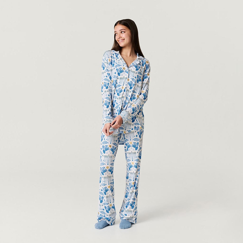 Bamboo Luxe Top & Pajama Pant Set - Lior (Hanukkah) - Image 4