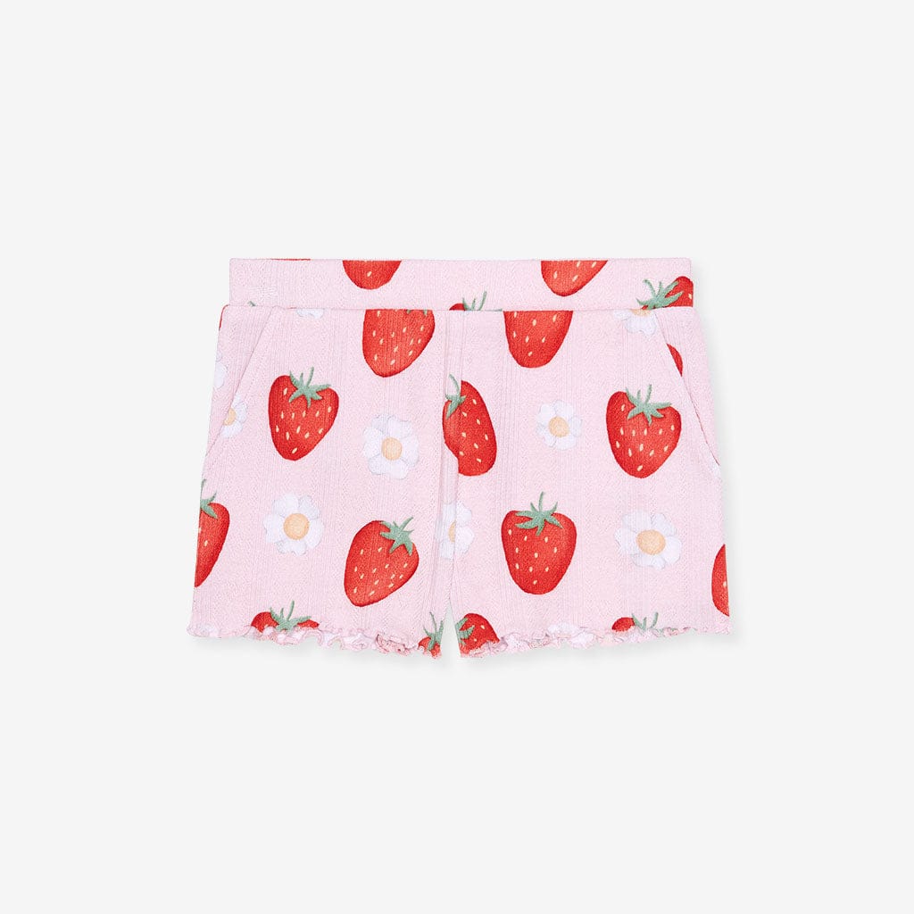 Bamboo Pointelle Lettuce Edge Cami & Short Set - Penny (Strawberries ) - Image 7