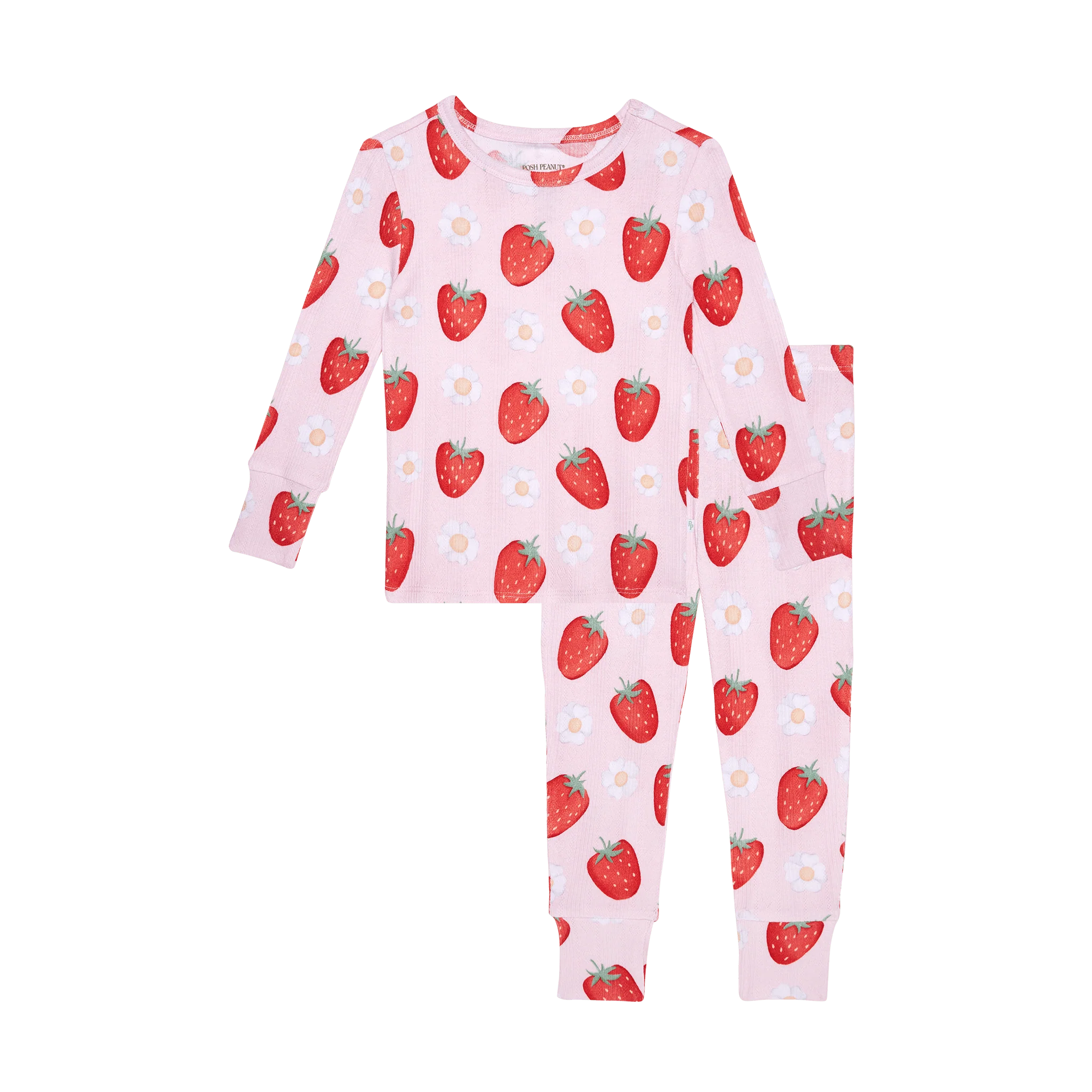 Bamboo Pointelle Long Sleeve Pajama Set - Penny (Strawberries ) - Image 5