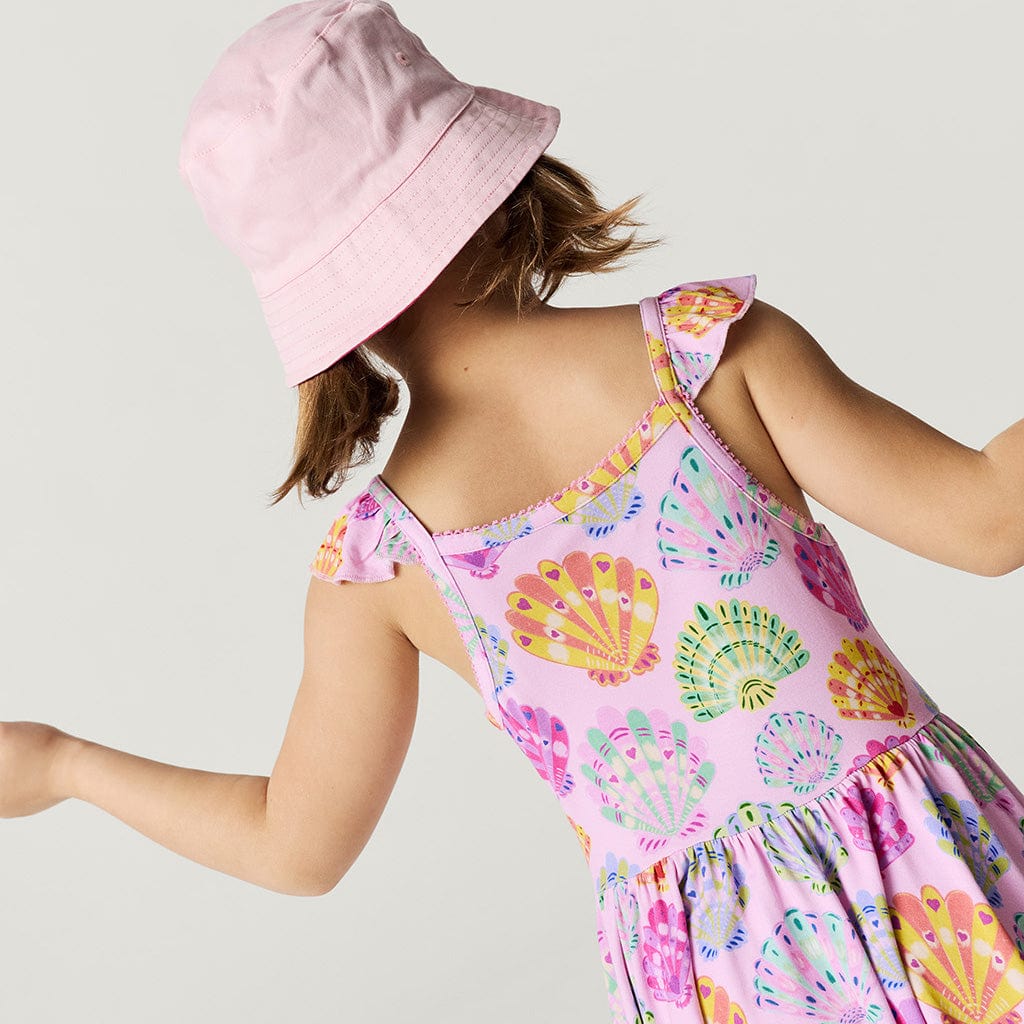 Bamboo Ruffled Picot Twirl Dress - Catalina (Seashells) - Image 3